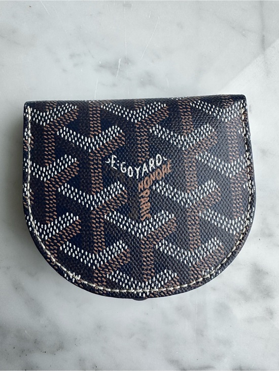 Goyard Handbags - Goyard Raspail Coin Case Black Goyardine Canvas Wallet Pouch Made in France